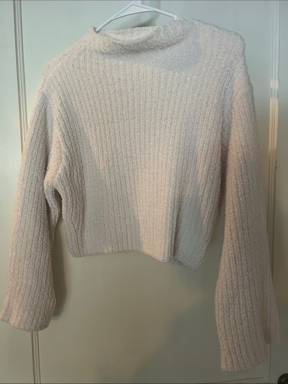Anthropologie Lush Cozy Women's Cream Chenille Sweater